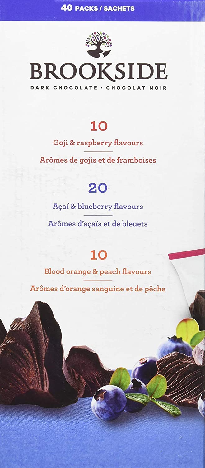 Brookside Dark Chocolate Covered Fruit – 40-Count Variety Pack (0.7 oz Each)