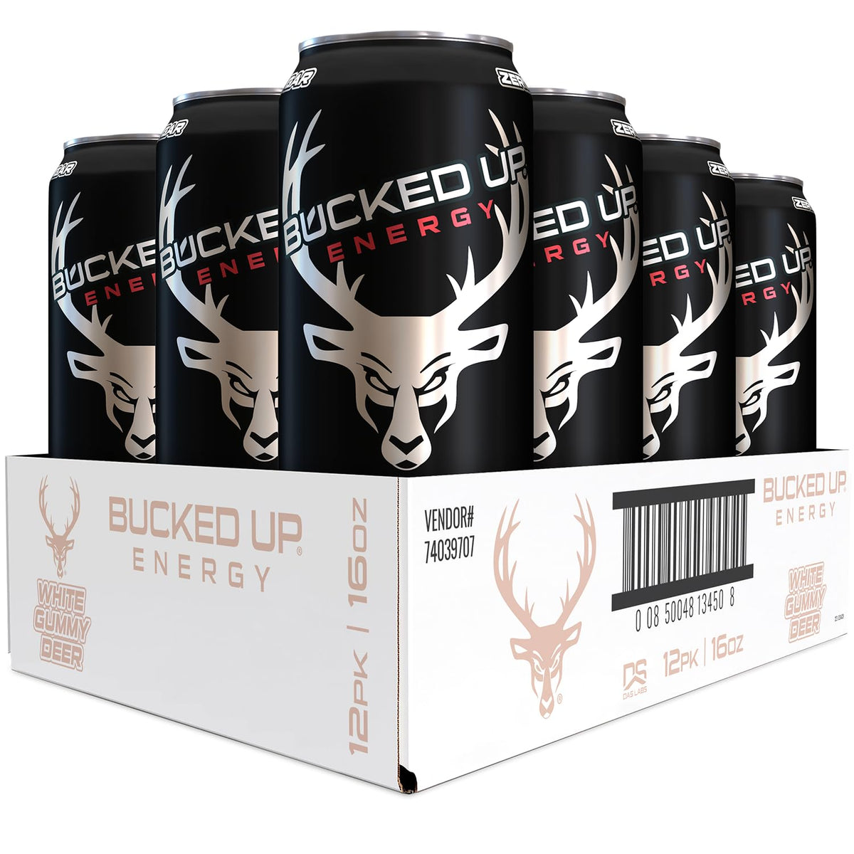 Bucked Up Energy Drink 300mg – White Gummy Deer (12 CT)