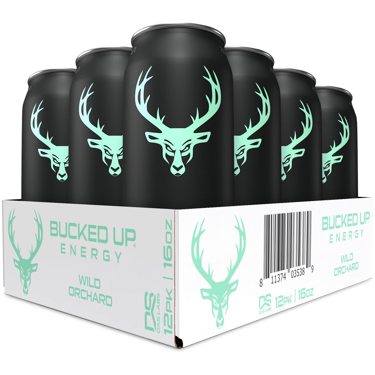 Bucked Up Energy Drink 300mg (Wild Orchard) – 12-Count Pack