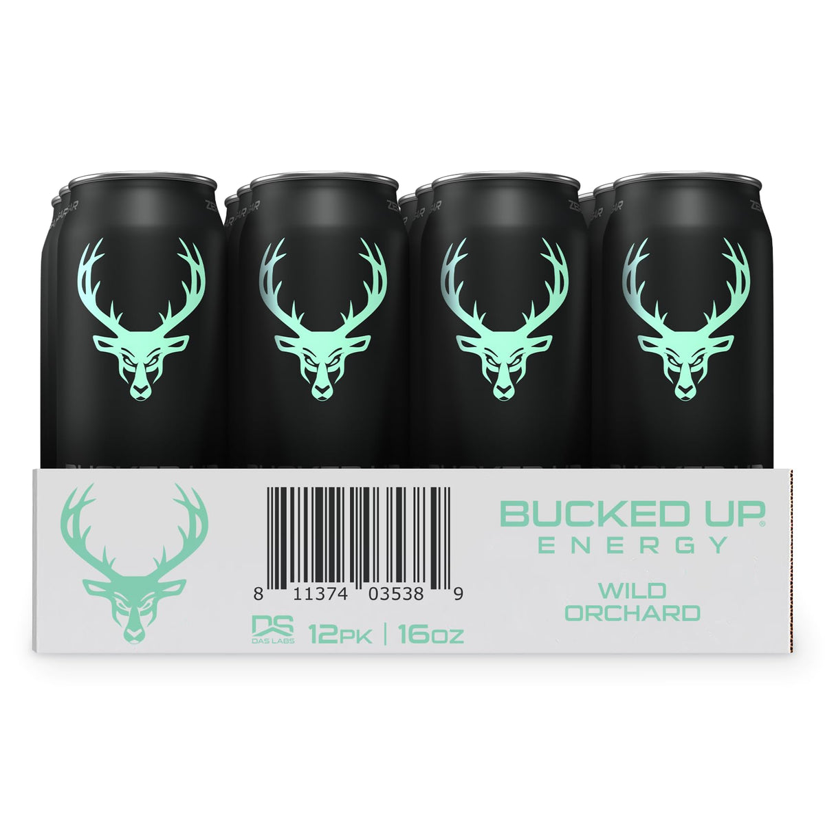 Bucked Up Energy Drink 300mg (Wild Orchard) – 12-Count Pack