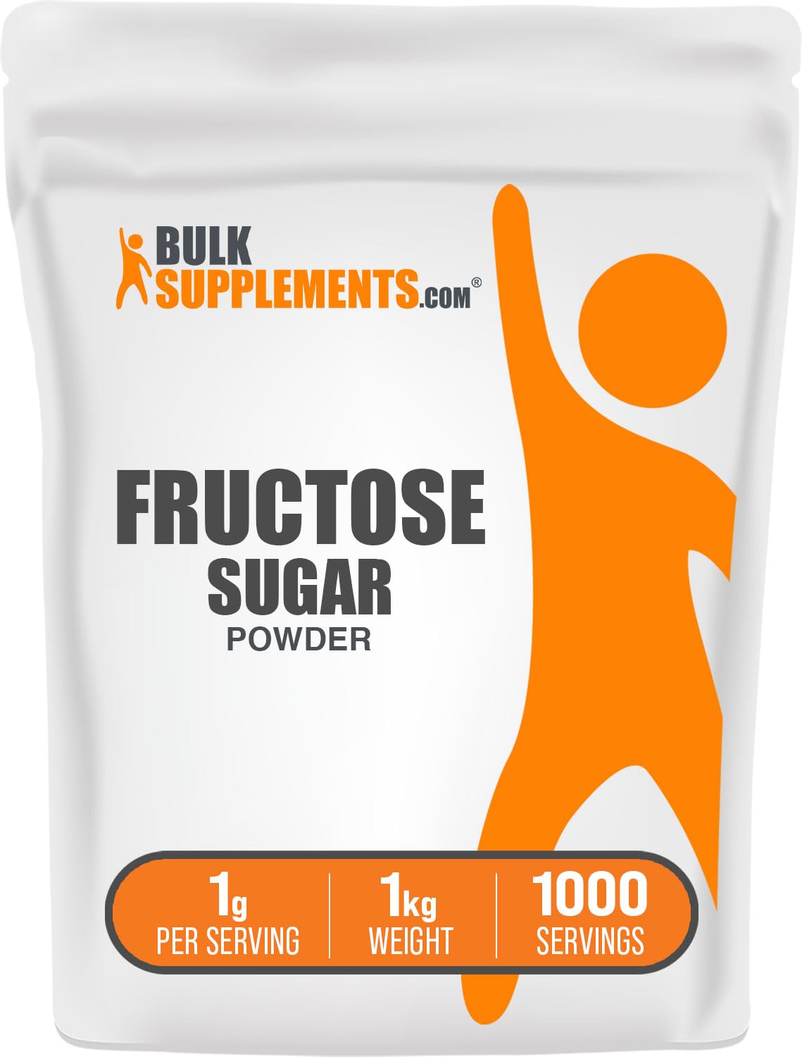 BulkSupplements Fructose Powder – Zero Calorie Sweetener, Gluten Free, 1kg