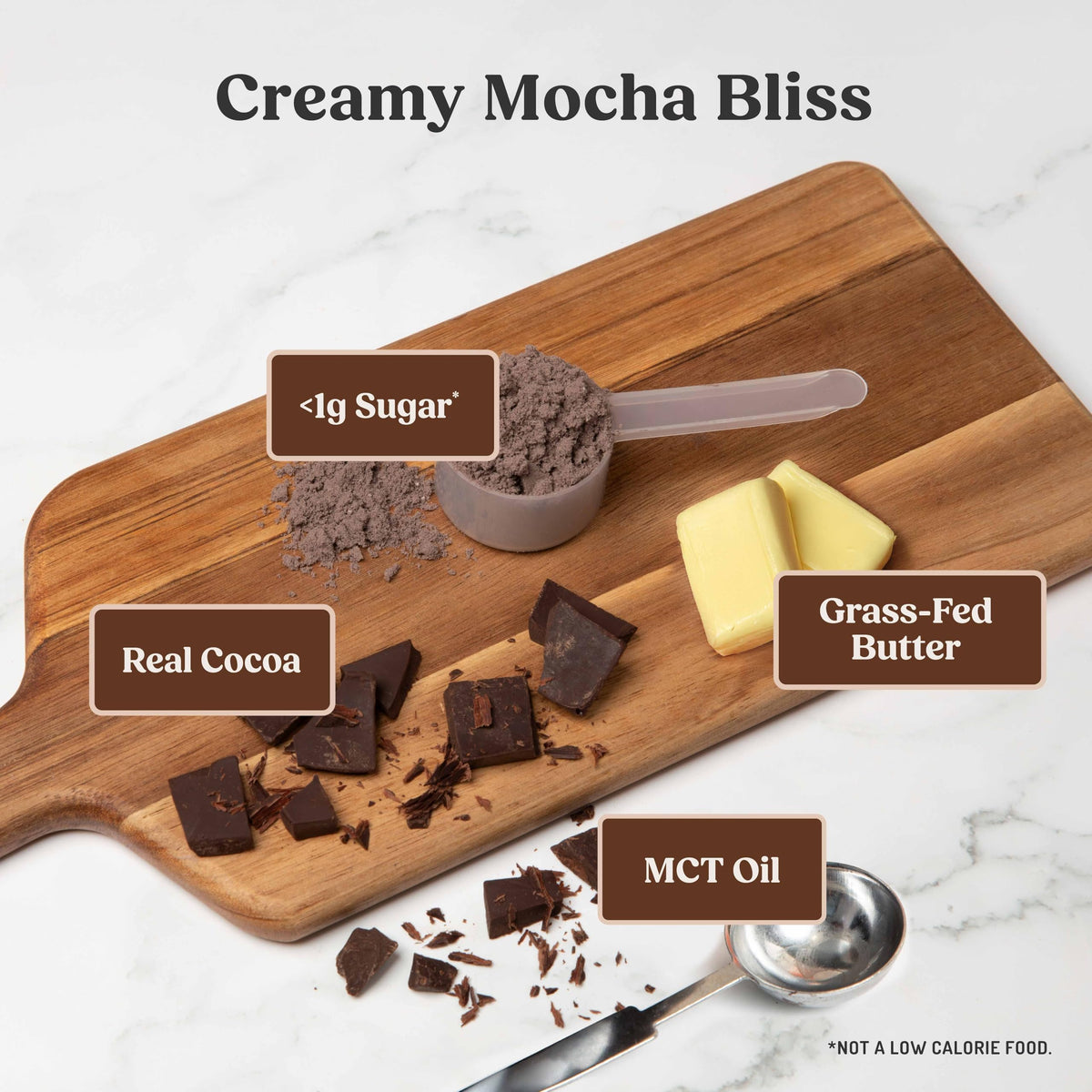 Bulletproof Mocha Creamer – Keto Coffee Creamer with MCT Oil, Grass-Fed Butter, Real Cocoa | No Sugar Added
