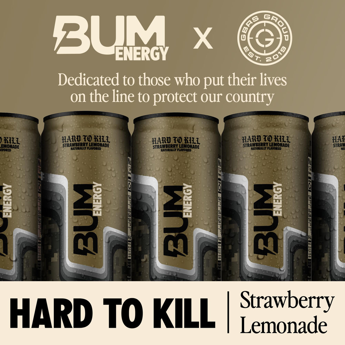 Bum Energy Sugar-Free Strawberry Lemonade – Natural Caffeine & Cognizin, Zero Artificial Colors, 12 oz (12-Pack)