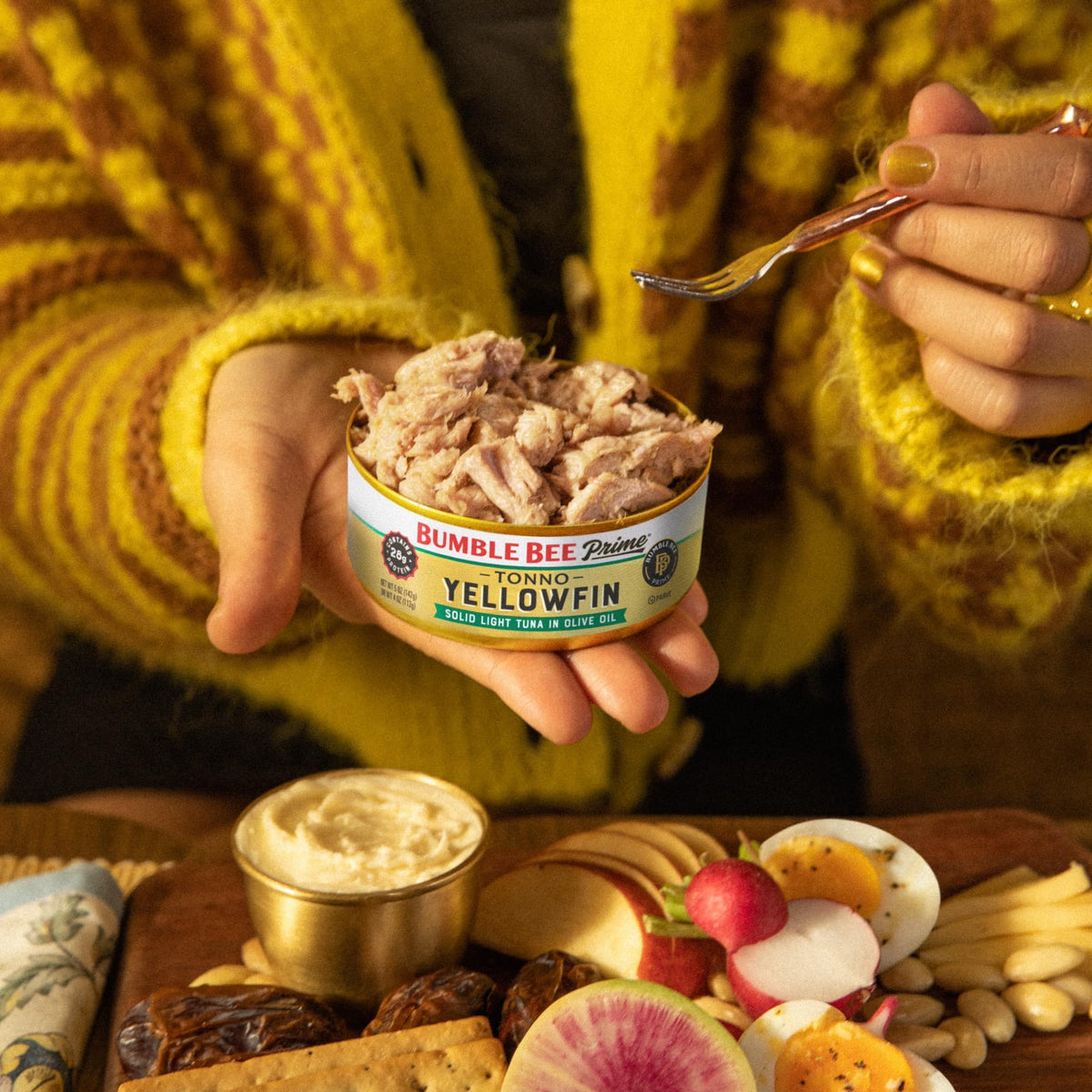Bumble Bee Prime Tonno Tuna in Olive Oil - Wild CCaught Yellowfin Ahi, 5 oz Cans (12 Pack)