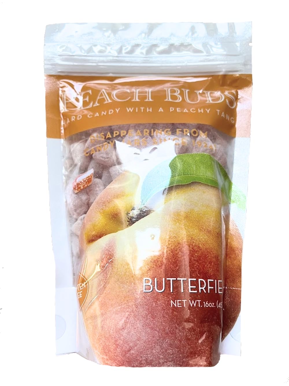 Butterfields Peach Buds Hard Candy – Gluten Free, Dairy Free, Handmade in USA