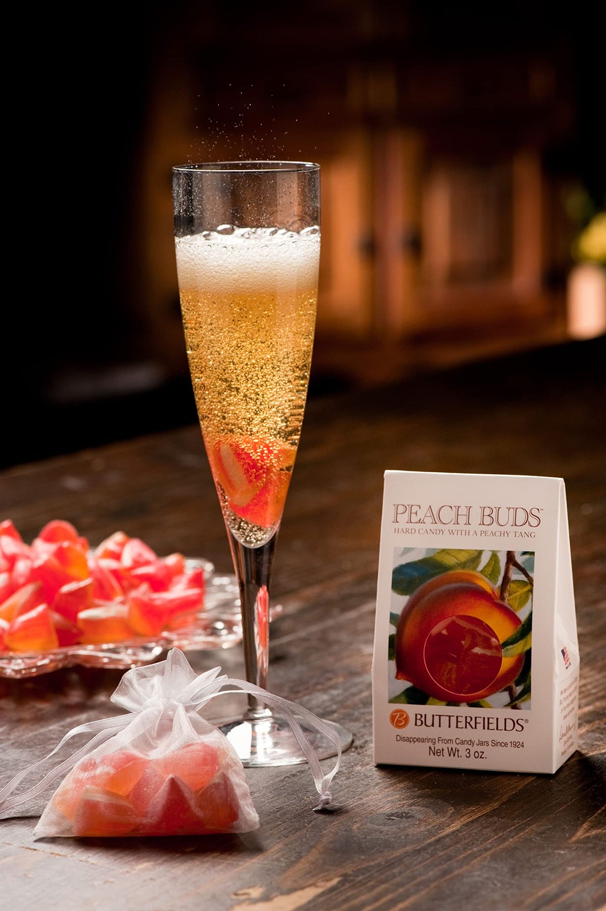 Butterfields Peach Buds Hard Candy – Gluten Free, Dairy Free, Handmade in USA