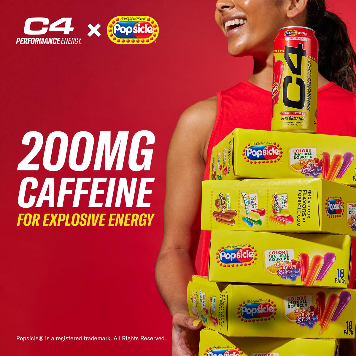 C4 Energy Drink x Popsicle Variety Pack – Sugar-Free, 16 oz Cans, 12-Pack, 3 Flavors