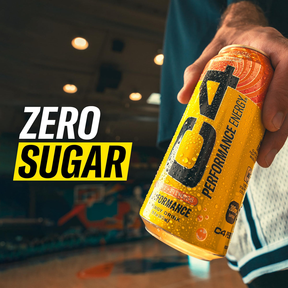 C4 Energy Carbonated Zero Sugar Sour Gummy Splash – 16oz Can (Pack of 12) | Pre-Workout with Beta-Alanine