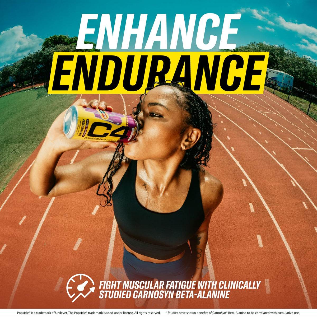 C4 Performance Energy Drink – Hawaiian Pineapple Popsicle, Zero Sugar, 200mg Caffeine, 16 fl oz, 12 Pack