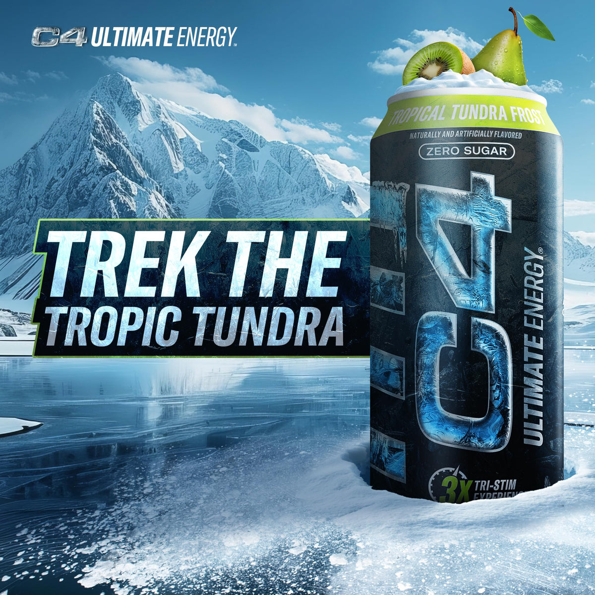 C4 Ultimate Zero Sugar Energy Drink Variety Pack – Tri‑Stim with 300mg Caffeine, TeaCrine & Dynamine (12 x 16oz)