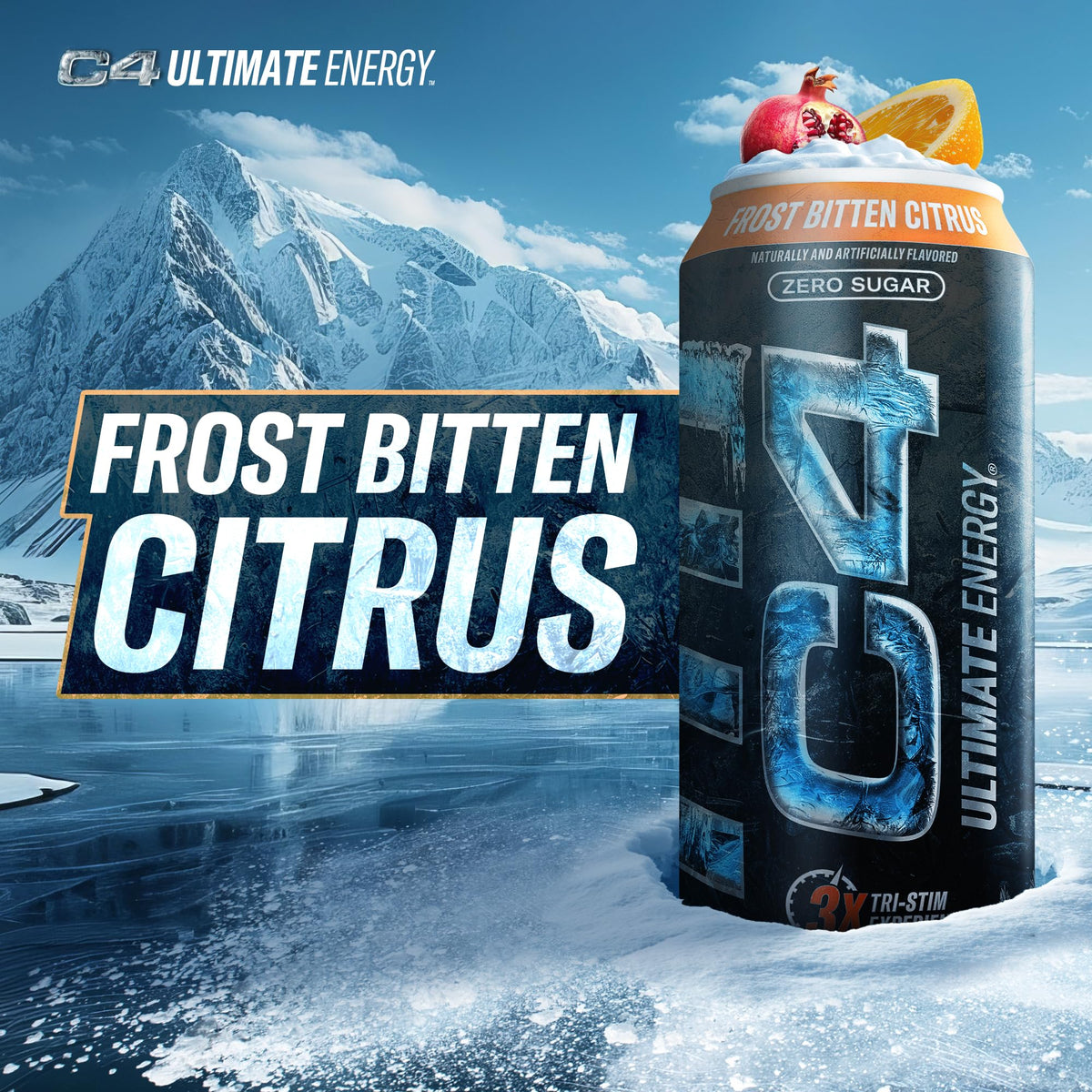 C4 Ultimate Zero Sugar Energy Drink Variety Pack – Tri‑Stim with 300mg Caffeine, TeaCrine & Dynamine (12 x 16oz)