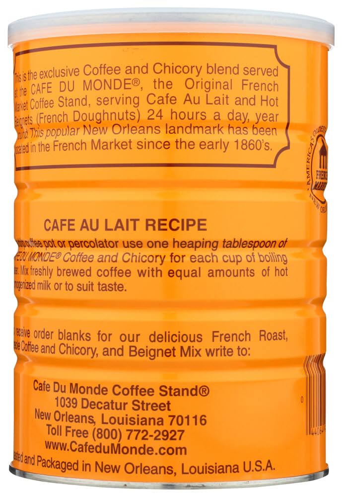 Cafe Du Monde Coffee Chicory, 15 oz Can – Pack of 3 | New Orleans Original Blend