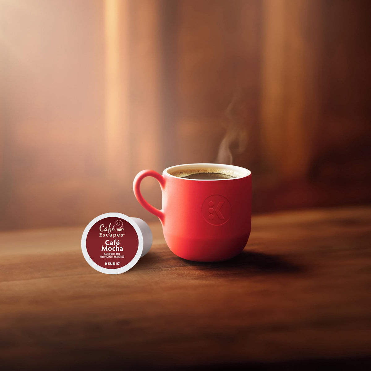 Cafe Escapes Cafe Mocha K-Cup Pods, 48 Count (2 Boxes) – Rich Cocoa & Coffee Flavor