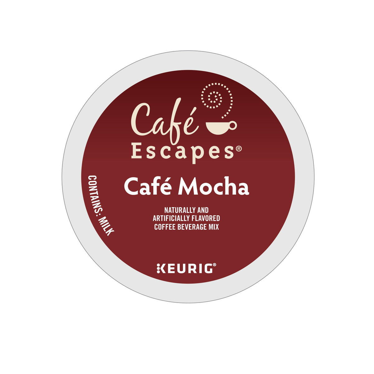 Cafe Escapes Cafe Mocha K-Cup Pods, 48 Count (2 Boxes) – Rich Cocoa & Coffee Flavor