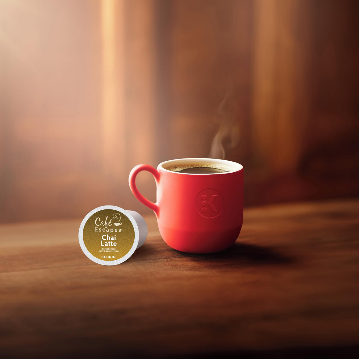 Cafe Escapes Chai Latte Tea Pods | Keurig K-Cup, 48 Count (2 Boxes)