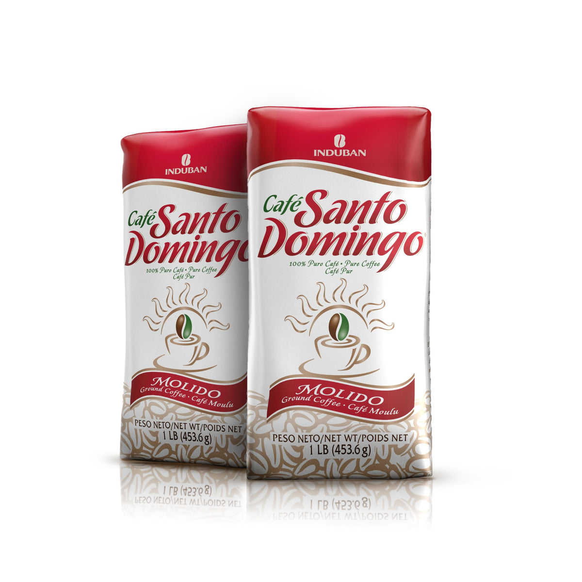Café Santo Domingo INDUBAN – 16 oz Ground Coffee, Medium Roast (Pack of 2) – Dominican Republic