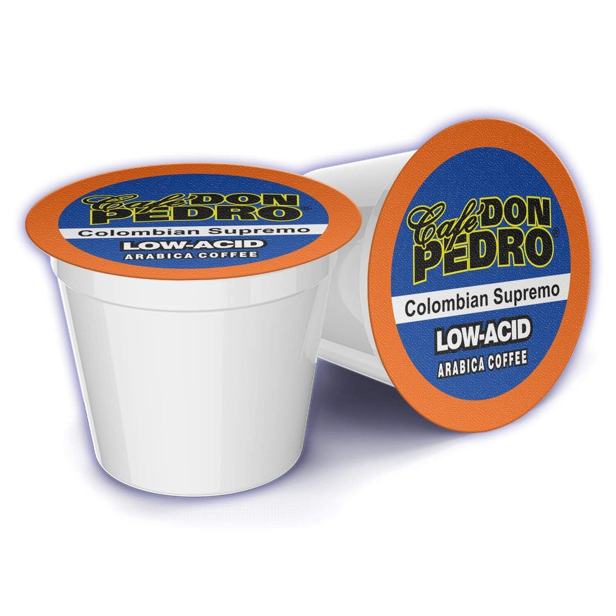 Cafe Don Pedro Colombian Supremo Low Acid Coffee Pods – 100% Arabica, K-Cup Compatible