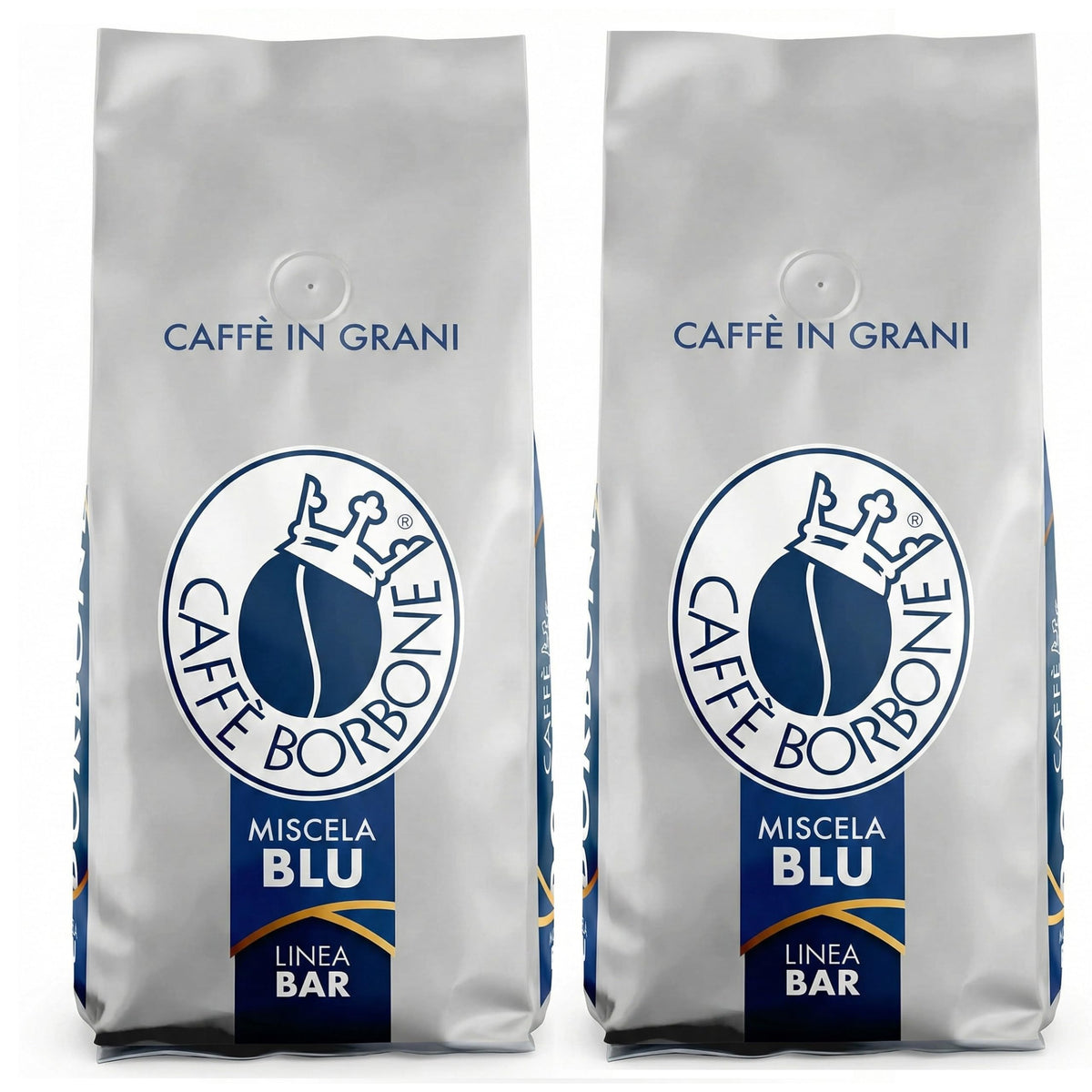 Caffe Borbone Blue Blend Whole Bean Coffee – Dark Roast Arabica & Robusta, 2 x 2.2 lb Bags