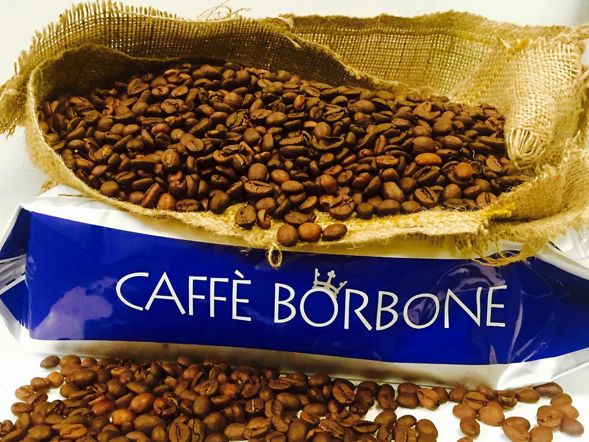 Caffe Borbone Blue Blend Whole Bean Coffee – Dark Roast Arabica & Robusta, 2 x 2.2 lb Bags