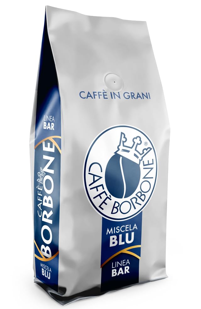 Caffe Borbone Blue Blend Whole Bean Coffee – Dark Roast Arabica & Robusta, 2 x 2.2 lb Bags
