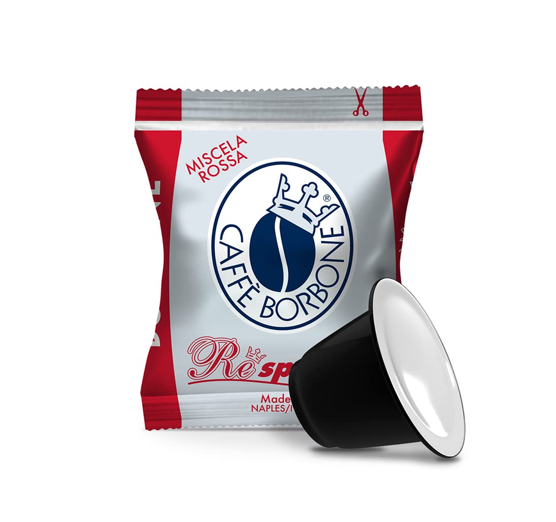 Caffè Borbone Miscela Rossa Espresso Pods – Red Blend, 50 Count, Nespresso Original Compatible