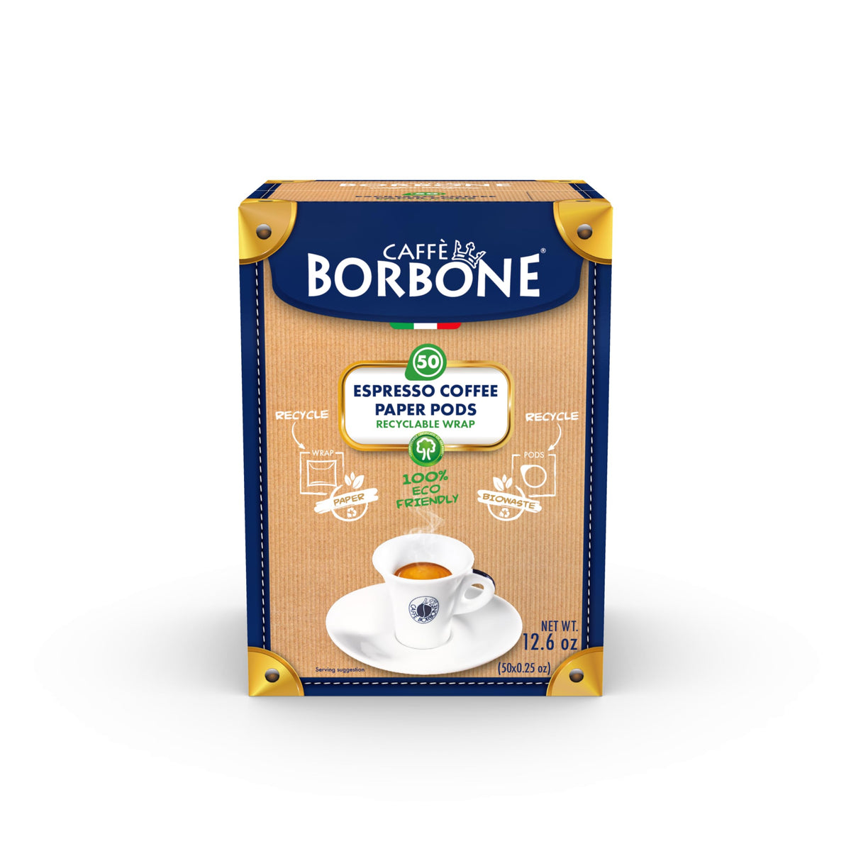 Caffè Borbone Espresso Pods – Gold Blend (Miscela Oro) – 50 Count | Dark Roast ESE Pods