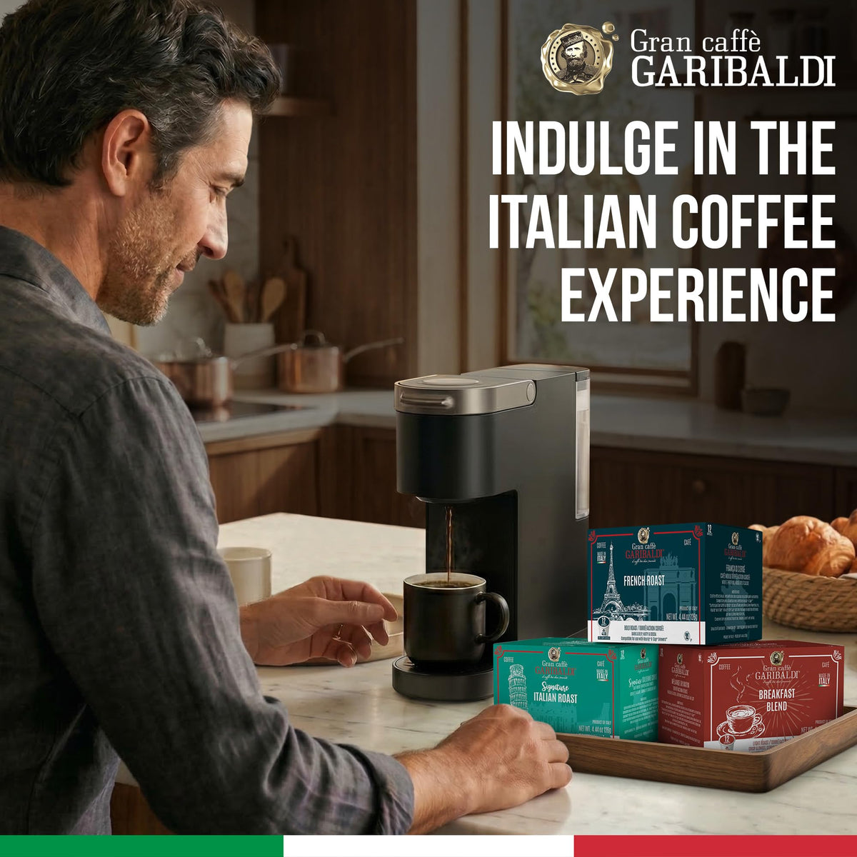 Caffè Garibaldi Sumatra Coffee Pods – 72-Count Keurig Dark Roast