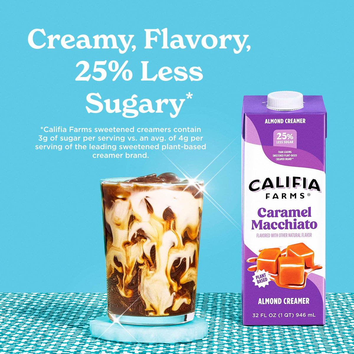 Califia Farms Caramel Macchiato Almond Milk Creamer, 32 fl oz (6 pack)