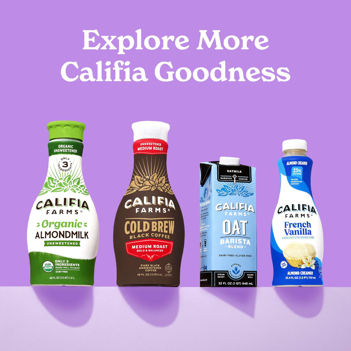Califia Farms Oat Barista Blend Oat Milk – 32 oz (Pack of 6) Shelf Stable Dairy Free