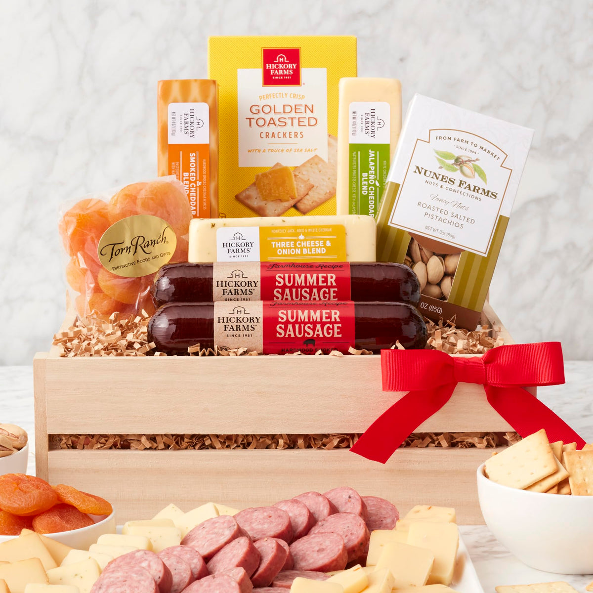 California Delicious Meat & Cheese Gift Crate - 7-Piece Set