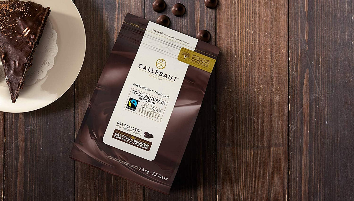 Callebaut 70% Dark Chocolate Callets – 2.5kg Bag | Premium Belgian Chocolate for Chefs
