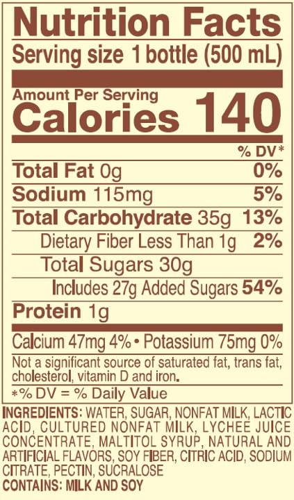 CALPICO Lychee – Smooth, Creamy Non-Carbonated Lactic Acid Drink, 16.9 fl oz (Pack of 6)
