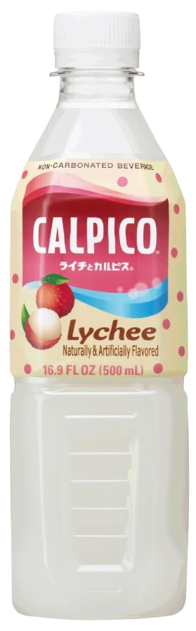 CALPICO Lychee – Smooth, Creamy Non-Carbonated Lactic Acid Drink, 16.9 fl oz (Pack of 6)