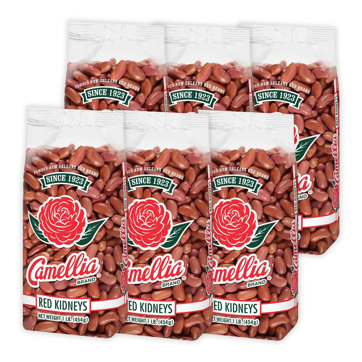 Camellia Brand Dried Red Kidney Beans – Premium Non-GMO, 1 lb (Pack of 6)