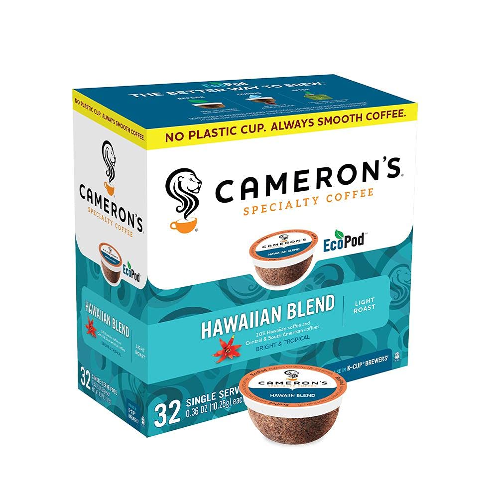 Cameron's Coffee Kona Blend Single Serve Pods – 32 Count (Compostable)