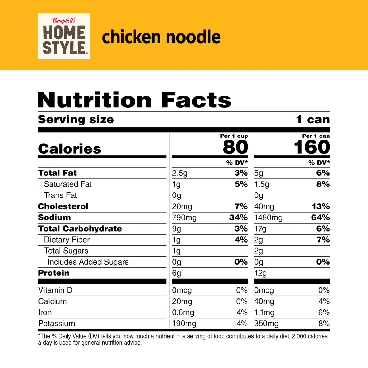 Campbell's Homestyle Chicken Noodle Soup, 16.1 oz Can (Pack of 12)