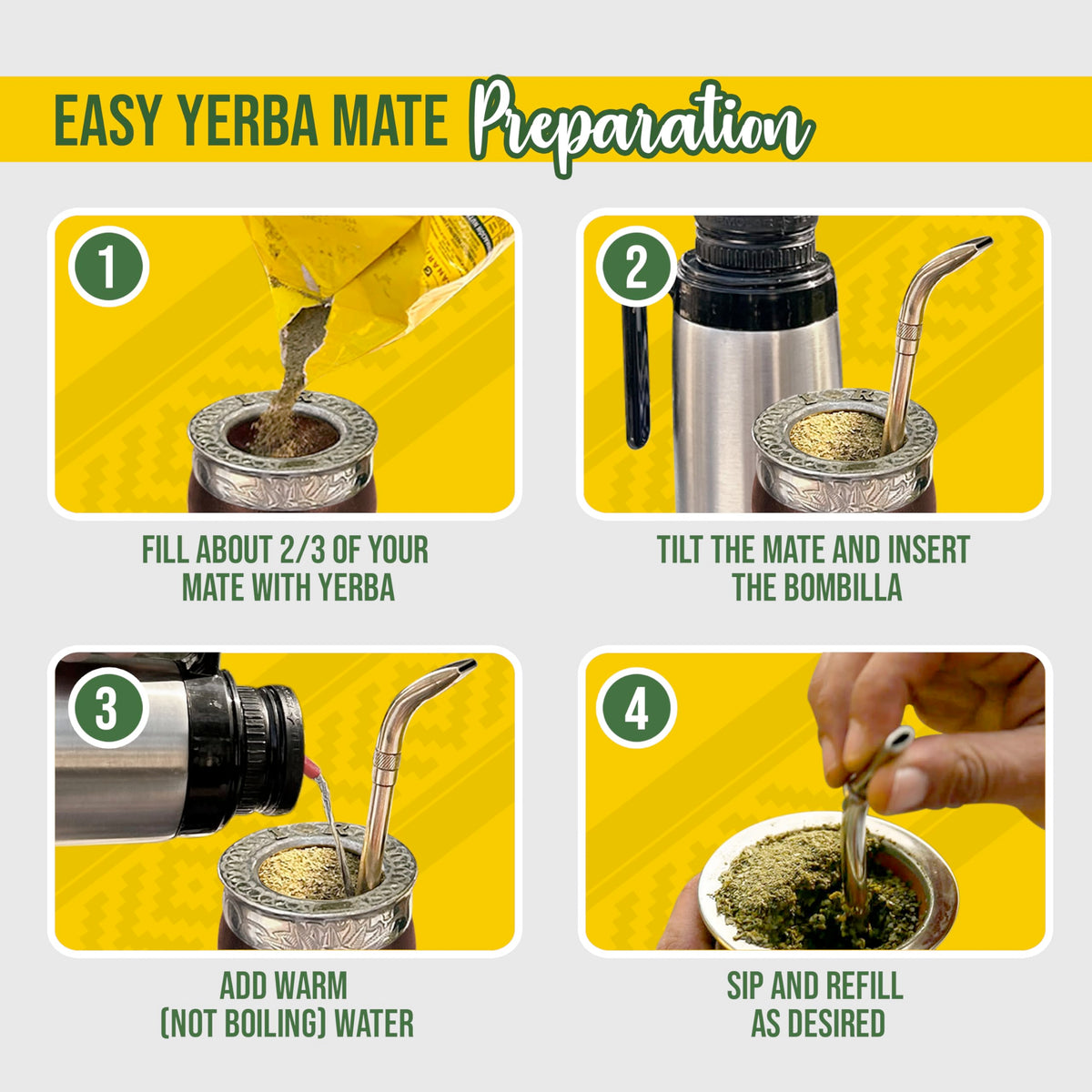Canarias Yerba Mate Traditional 2.2 lb – Pack of 3 – Sin Palo, Strong Full-Bodied Flavor
