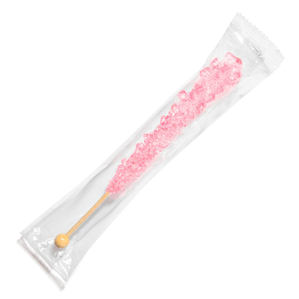 Candy Envy Light Pink Cherry Rock Candy Sticks – 36 Individually Wrapped Party Favors