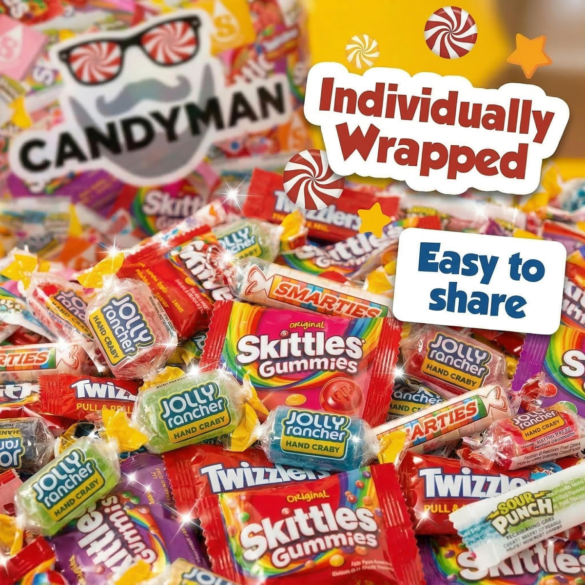 CANDYMAN Assorted Candy Variety Pack – 5lbs Bulk for Pinatas & Party Favors