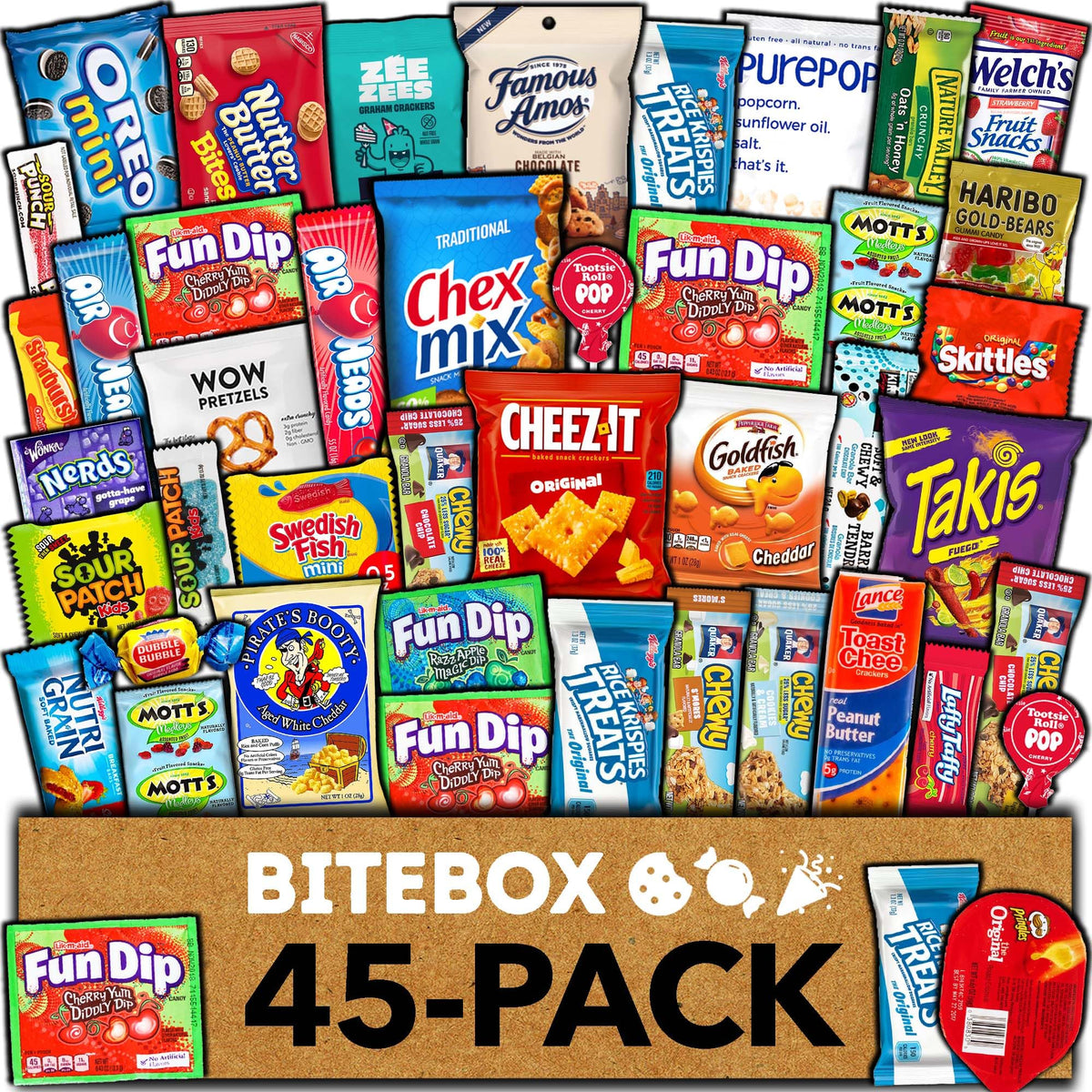 CANOPY SNACKS BITEBOX 45-Count Easter Variety Pack | Care Package Gift Basket