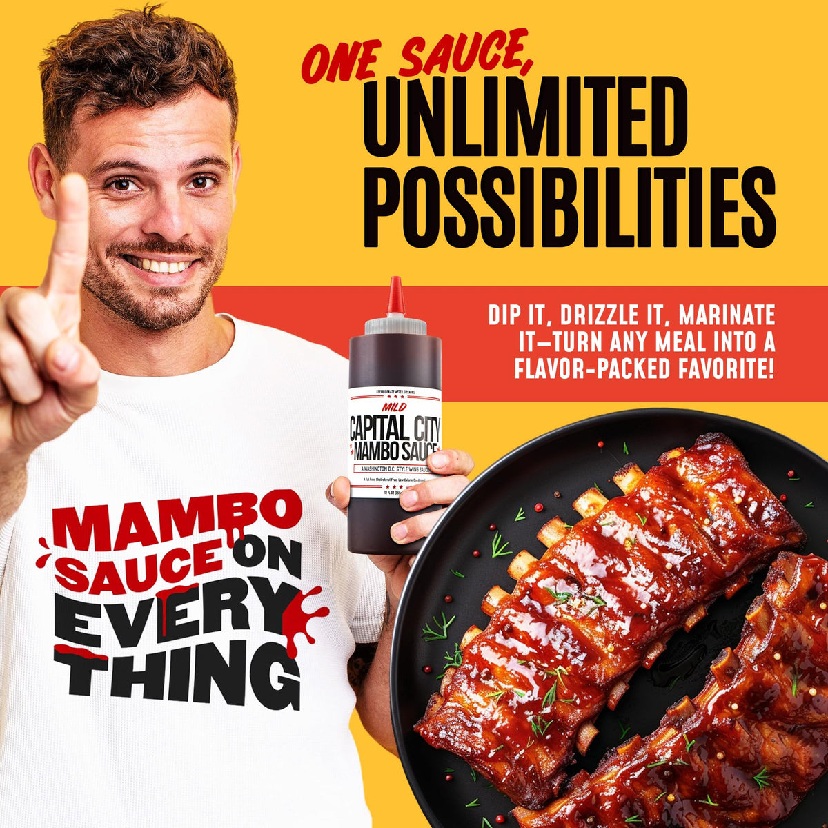 Capital City Mambo Sauce Sweet Hot & Mild Variety Pack – 12oz 2 Pack