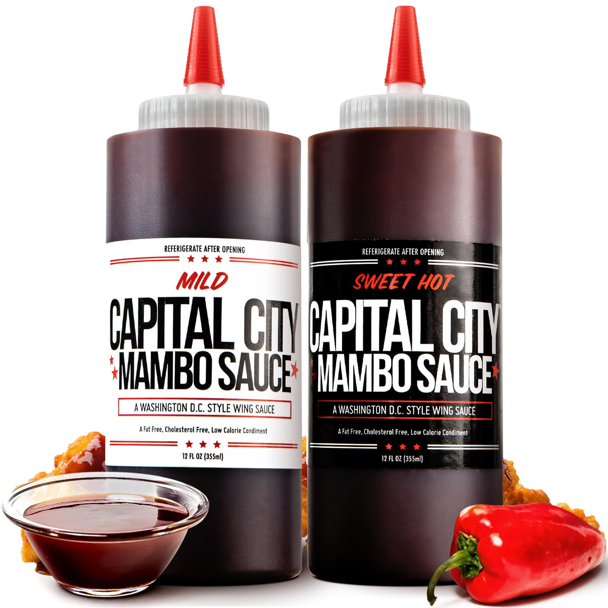 Capital City Mambo Sauce Sweet Hot & Mild Variety Pack – 12oz 2 Pack