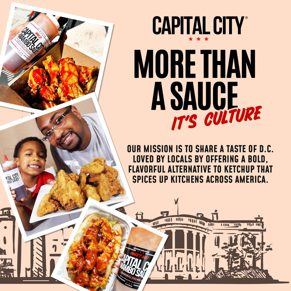 Capital City Mambo Sauce Sweet Hot & Mild Variety Pack – 12oz 2 Pack