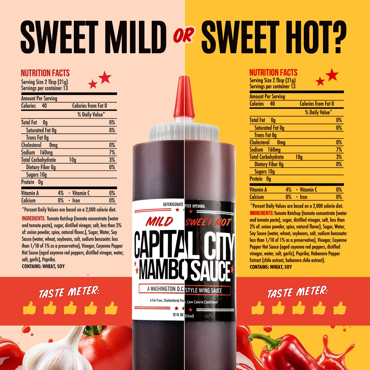 Capital City Mambo Sauce Sweet Hot & Mild Variety Pack – 12oz 2 Pack