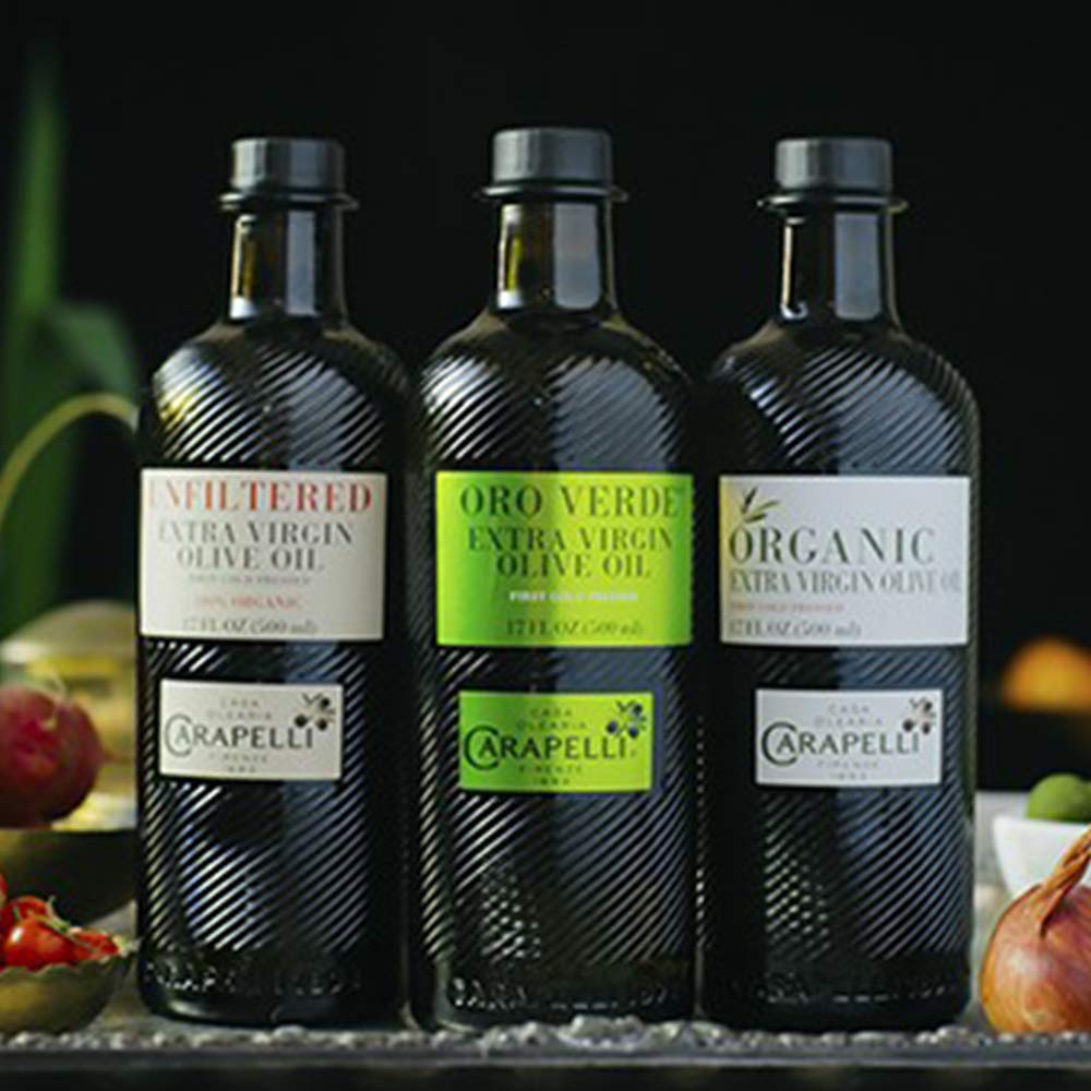 Carapelli Organic Extra Virgin Olive Oil – Cold-Pressed EVOO, 1 Liter