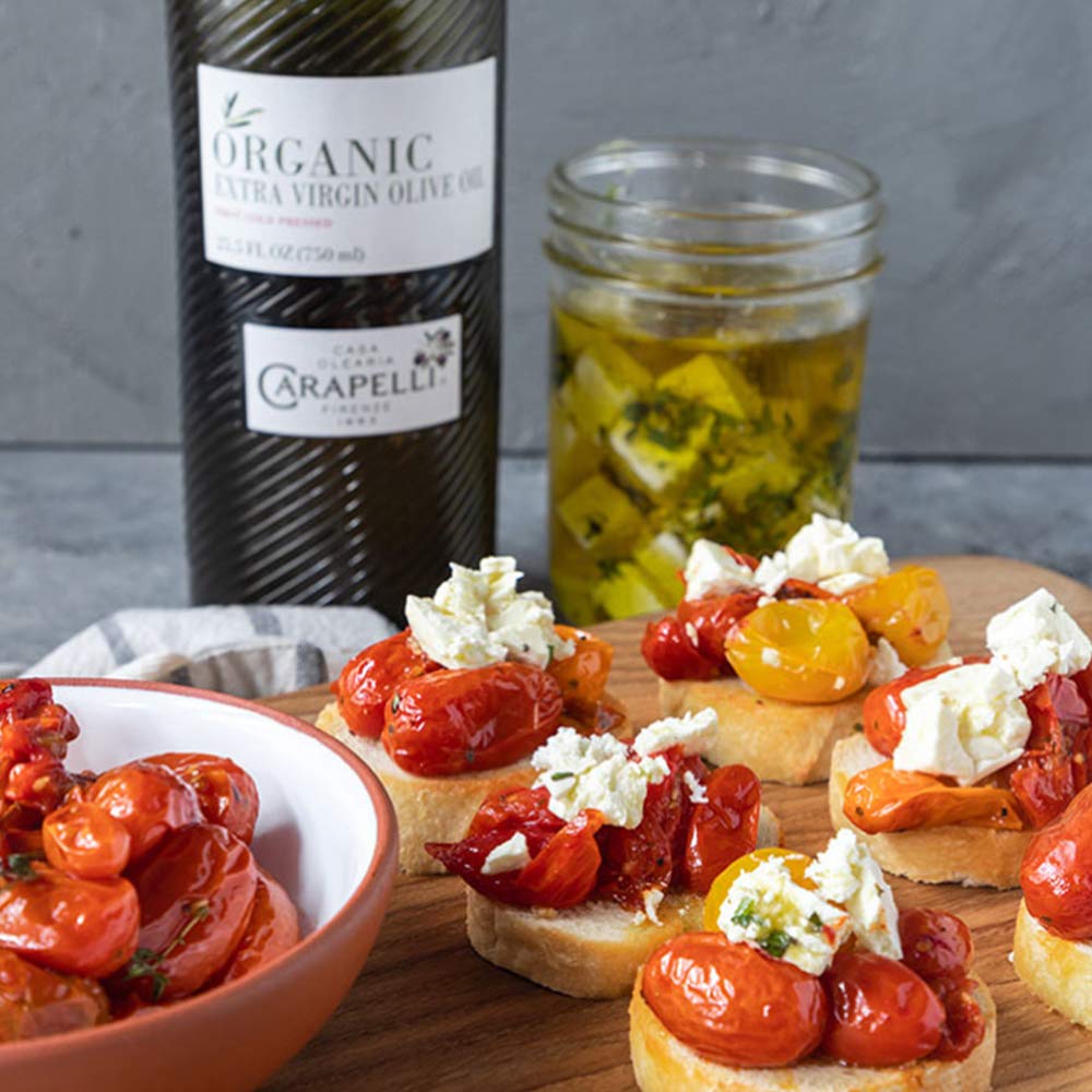 Carapelli Organic Extra Virgin Olive Oil – Cold-Pressed EVOO, 1 Liter