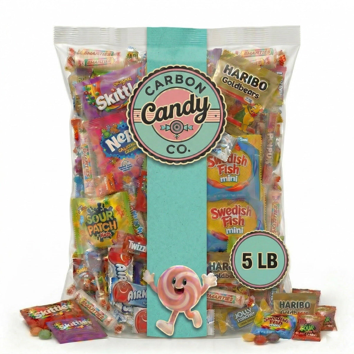 CARBON CANDY CO. Bulk Candy Variety Pack – 5 lb, Individually Wrapped Assorted Candy