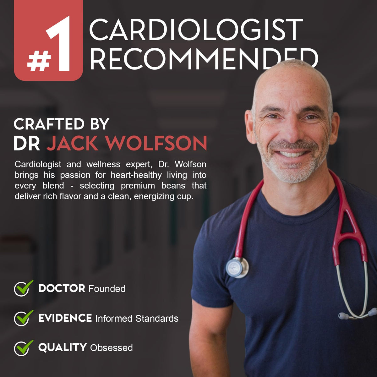 Cardiology Coffee – Organic Mold-Free Whole Bean Dark Roast 12oz | Heart-Healthy & Antioxidant-Rich
