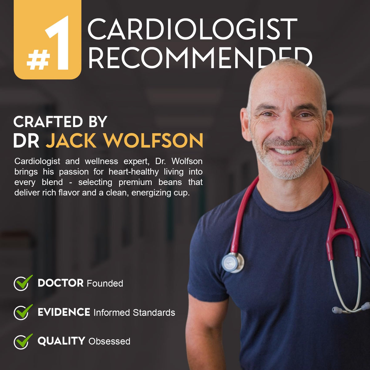 Cardiology Coffee – USDA Organic Mold-Free 12oz Whole Bean Light Roast
