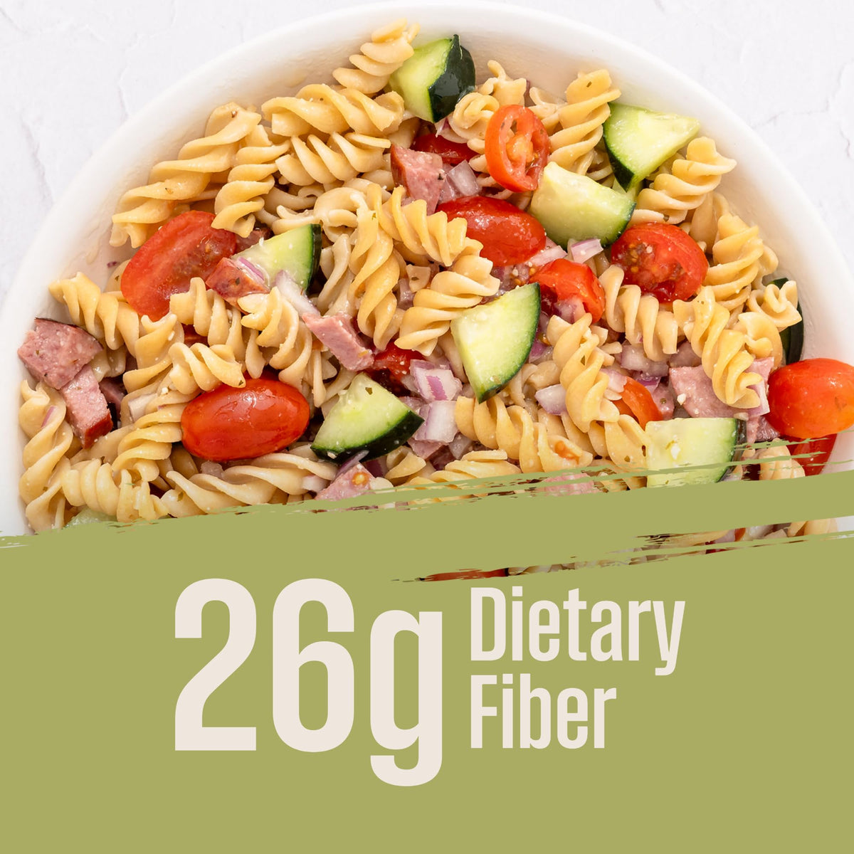 Care Free Kitchen Plain Rotini Keto Pasta Noodles – 3-Pack, 20g Protein, 2g Net Carbs, 26g Fiber